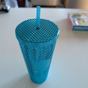 Starbucks Blue Chrome Teal 2023 Venti Studded Tumbler